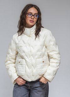 Ультралегка куртка Viva-Wear модель 065, Молочний, XS