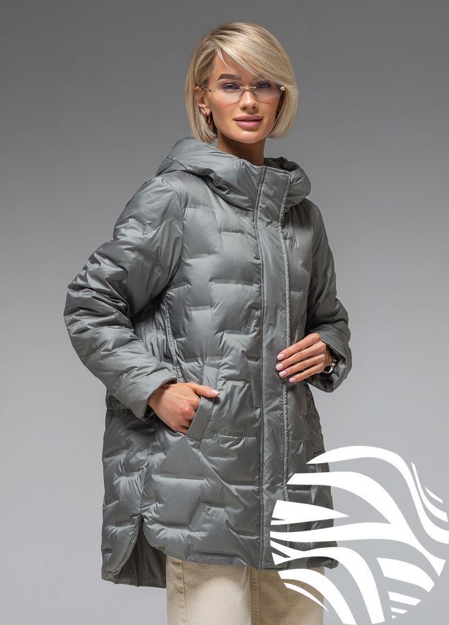 Демісезонна жіноча куртка ультралегка весна-осінь Viva Wear модель 90325, Оливковий, 2XL