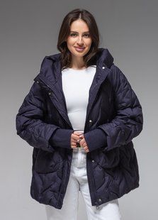 Демісезонна жіноча куртка ультралегка весна-осінь Viva Wear модель 6578, Синій, 5XL