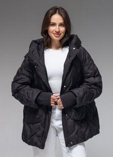 Демісезонна жіноча куртка ультралегка весна-осінь Viva Wear модель 6578, Чорний, 4XL