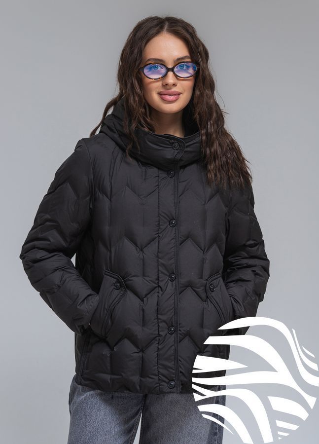 Ультралегка куртка Viva-Wear модель 6538, Чорний, L