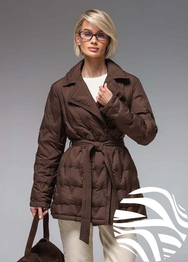 Демісезонна жіноча куртка ультралегка весна-осінь Viva Wear модель 8900, Шоколадний, M