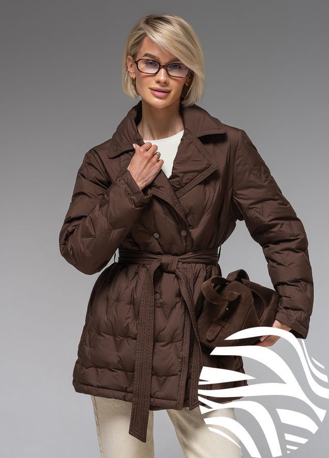 Демісезонна жіноча куртка ультралегка весна-осінь Viva Wear модель 8900, Шоколадний, M