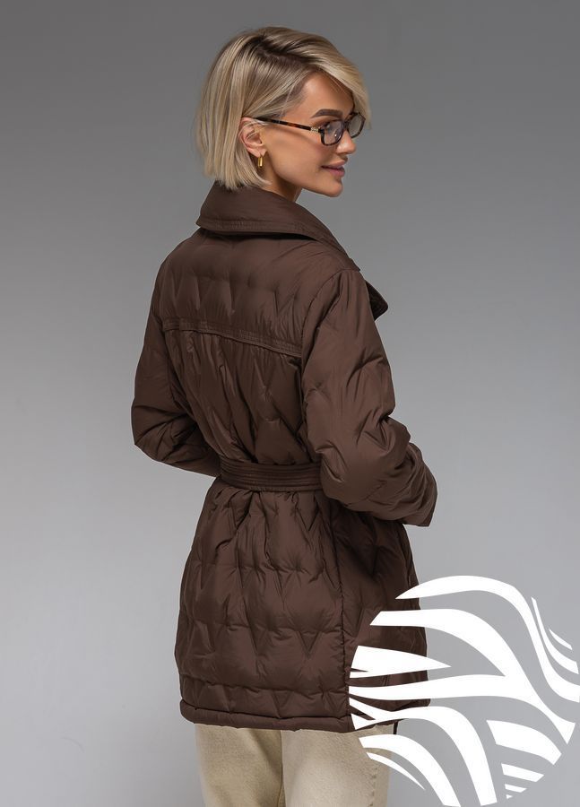 Демісезонна жіноча куртка ультралегка весна-осінь Viva Wear модель 8900, Шоколадний, M