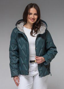 Демісезонна жіноча куртка ультралегка весна-осінь Viva Wear модель 88579, Зелений, S