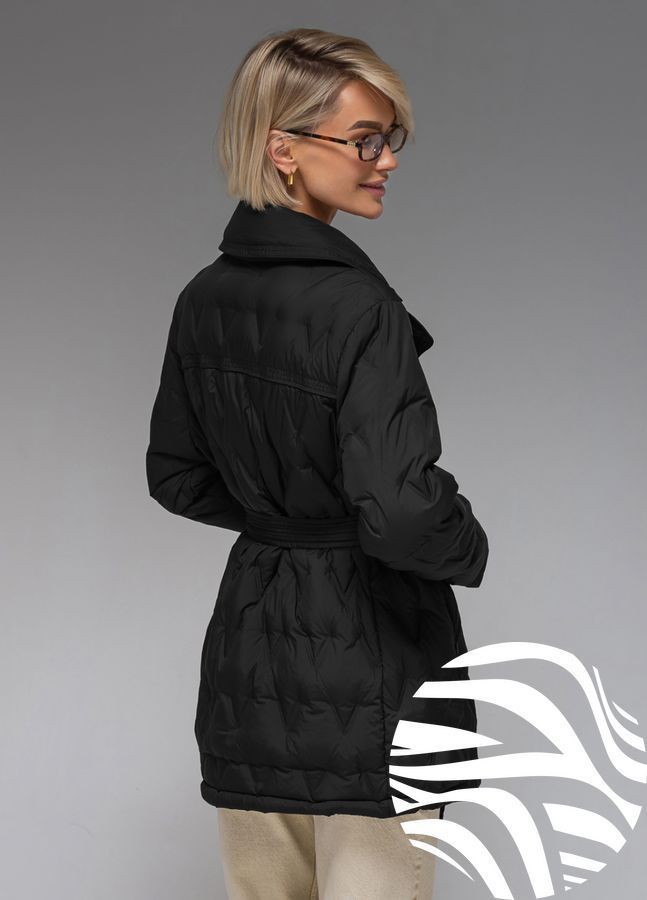 Демісезонна жіноча куртка ультралегка весна-осінь Viva Wear модель 8900, Чорний, M