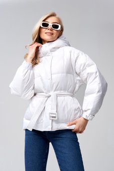 Куртка пухова oversize Viva модель 2302, Білий, One Size