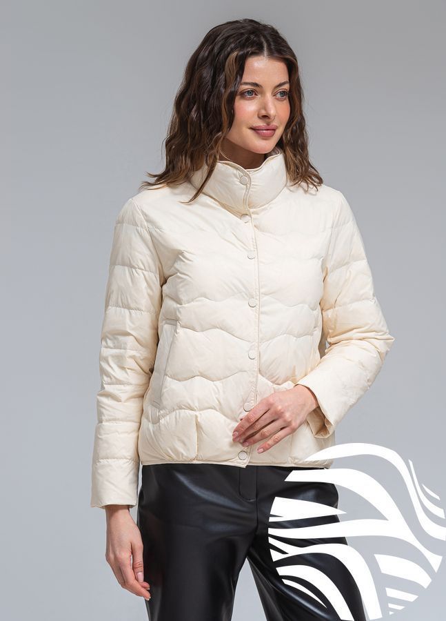 Ультралегка куртка Viva-Wear модель 82403, Молочний, XL