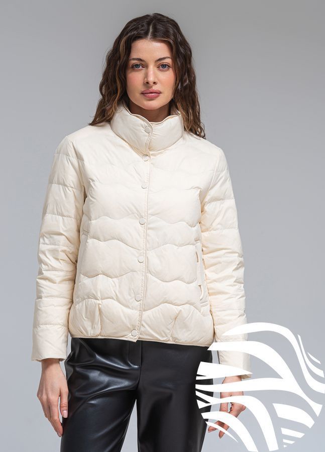 Ультралегка куртка Viva-Wear модель 82403, Молочний, XL