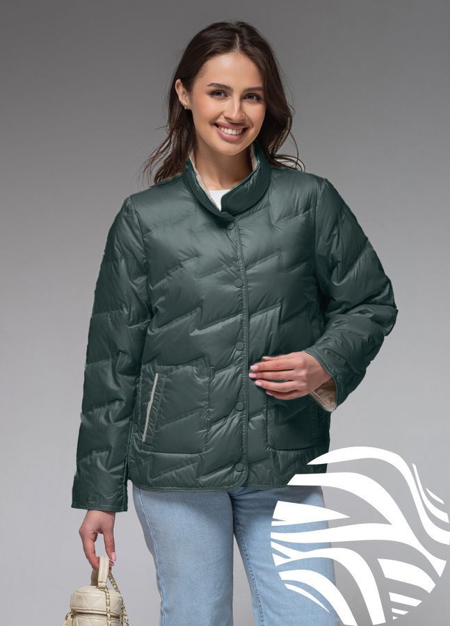 Демісезонна жіноча куртка ультралегка весна-осінь Viva Wear модель 6309, Смарагдовий, XL
