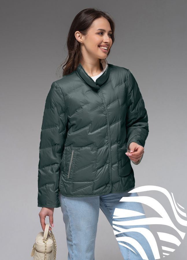 Демісезонна жіноча куртка ультралегка весна-осінь Viva Wear модель 6309, Смарагдовий, XL