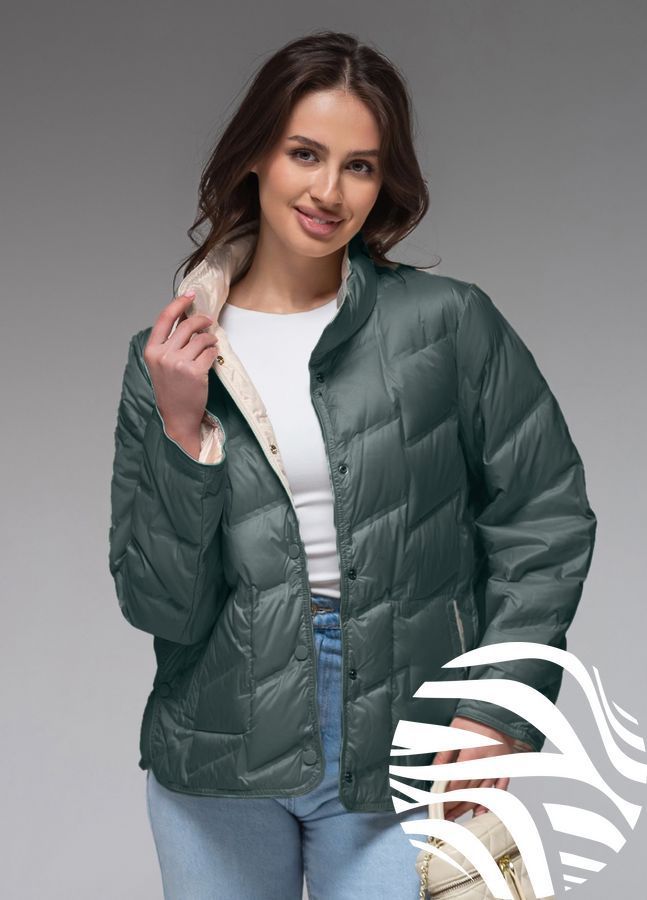 Демісезонна жіноча куртка ультралегка весна-осінь Viva Wear модель 6309, Смарагдовий, XL