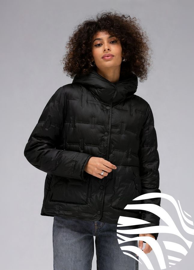 Ультралегка куртка Viva-Wear модель 6570, Чорний, 2XL