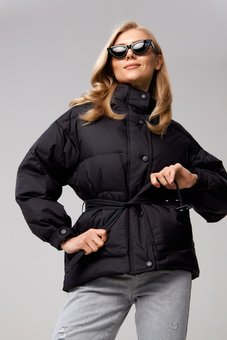 Куртка пухова oversize Viva-Wear модель 2302, Чорний, One Size