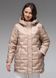 Демісезонна жіноча куртка ультралегка весна-осінь Viva Wear модель 90325, Бежевий, L
