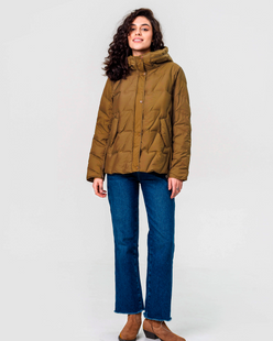 Ультралегка куртка з капюшоном Viva-Wear модель 90337, гірчичний, L