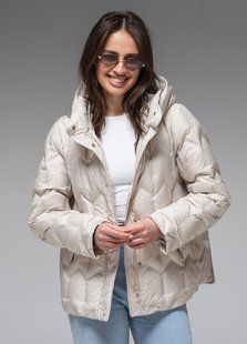 Ультралегка куртка Viva-Wear модель 6538, Молочний, L