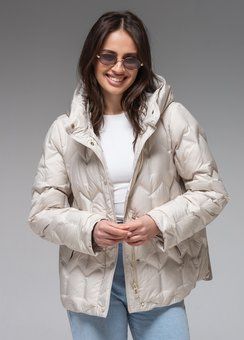Ультралегка куртка Viva-Wear модель 6538, Молочний, L