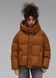 Жіночий зимовий пуховик Oversize з капюшоном і біопухом Viva Wear 056 &ndash; тепла коротка зимова куртка до &ndash;25&deg;C, Коричневий, L