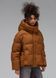 Жіночий зимовий пуховик Oversize з капюшоном і біопухом Viva Wear 056 &ndash; тепла коротка зимова куртка до &ndash;25&deg;C, Коричневий, L