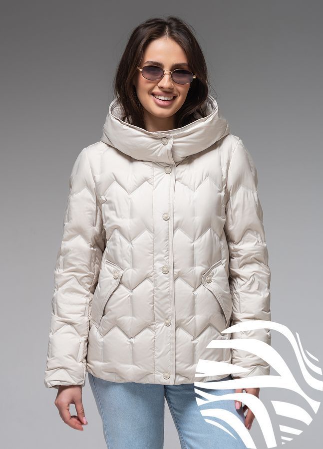 Ультралегка куртка Viva-Wear модель 6538, Молочний, L