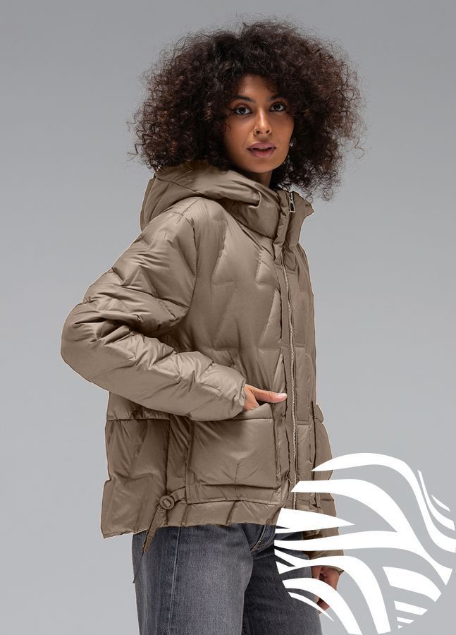 Ультралегка куртка Viva-Wear модель 8898, Бежевий, XL