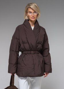 Демісезонна жіноча куртка ультралегка весна-осінь Viva Wear модель 8866, Шоколадний, One Size