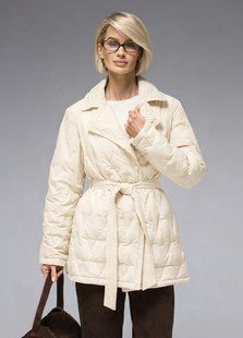 Демісезонна жіноча куртка ультралегка весна-осінь Viva Wear модель 8900, Молочний, M