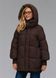 Жіночий зимовий пуховик Viva Wear 3575 &mdash; коротка куртка з капюшоном, біопух DuPont Sorona, до &ndash;25&deg;C, Шоколадний, XS