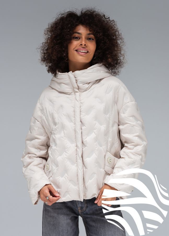 Ультралегка куртка Viva-Wear модель 6568, Молочний, L
