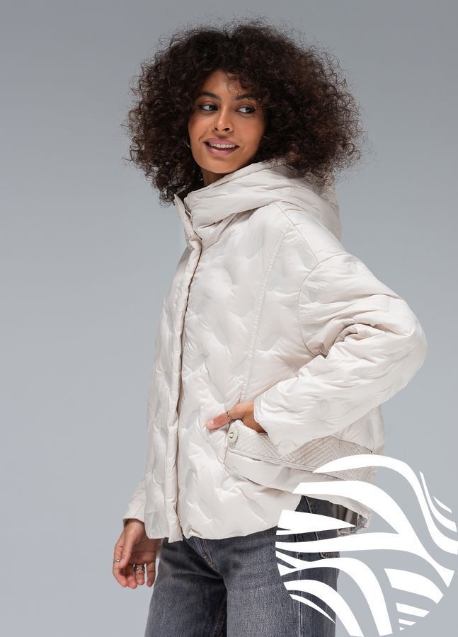 Ультралегка куртка Viva-Wear модель 6568, Молочний, L