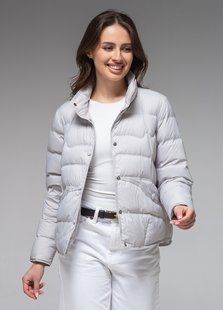 Демісезонна жіноча куртка ультралегка весна-осінь Viva Wear модель 6081, Світло сірий, M