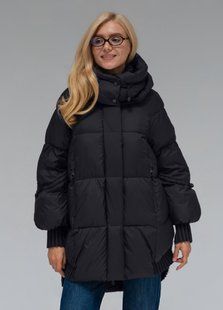 Жіночий зимовий пуховик Viva Wear 3575 &mdash; коротка куртка з капюшоном, біопух DuPont Sorona, до &ndash;25&deg;C, Чорний, XS