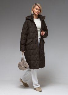 Демісезонна жіноча куртка ультралегка весна-осінь Viva Wear модель 6536, Шоколадний, XL