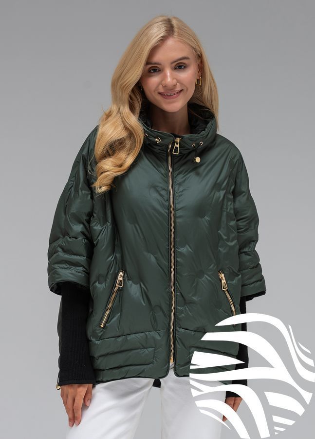 Ультралегка куртка Viva-Wear модель 6560, Смарагдовий, 2XL