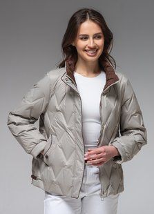 Демісезонна жіноча куртка ультралегка весна-осінь Viva Wear модель 88566, Молочний, S