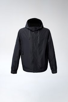 Куртка з капюшоном Black Vinyl модель 22-2023, Чорний, 48