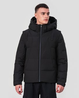 Зимова куртка-жилетка з капюшоном Malidinu модель 7022, Чорний, 48